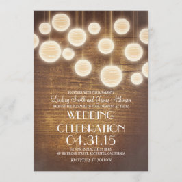 convite para casamento de lanternas