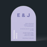 Convite para Casamento de Lavandas Roxo Moderno<br><div class="desc">A frente deste moderno cartão de convite para casamento apresenta lavanda roxo e letras brancas em um fundo roxo leve. A parte traseira da placa apresenta lavanda simples roxa. Um belo cartão de convite para casamento que é fácil personalizar online antes de fazer pedidos.</div>