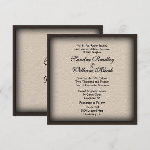 Convite para Casamento de Leather Look