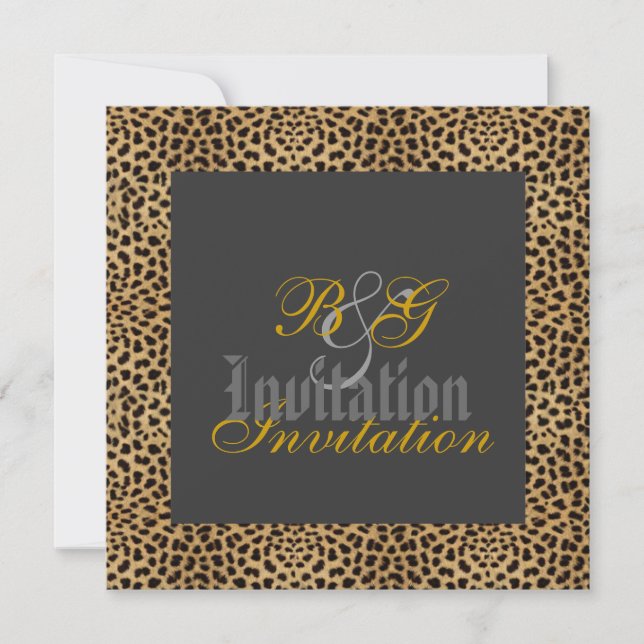 Convite para Casamento de Leopardo (Frente)