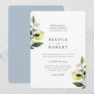Convite Para Casamento De Limões Botânicos Elega