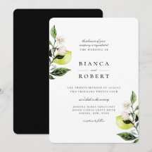 Convite Para Casamento De Limões Botânicos Elegant