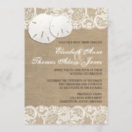 Convite para Casamento de Locais de Burlap, Aqueci