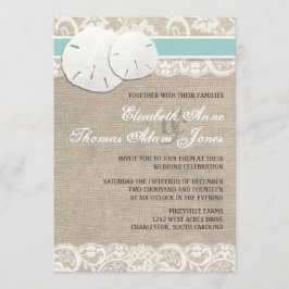 Convite para Casamento de Locais de Burlap, Rustic