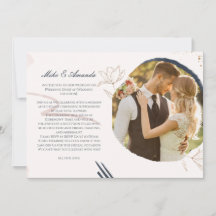 Convite para Casamento de Locais Florais Modernos