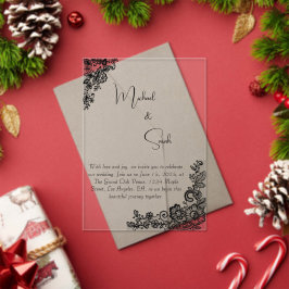 Convite para Casamento de Locais Minimalista Moder