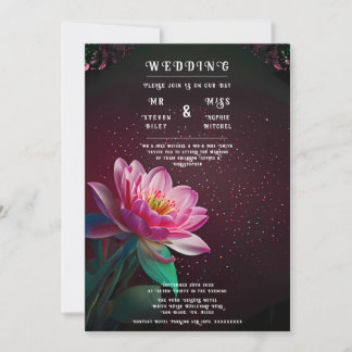 Convite para Casamento de Lotus Elegante | Cosmia