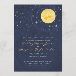 Convite Para Casamento De Lua Completo À Noite Es