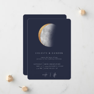 Convite para Casamento de Lua Gilded
