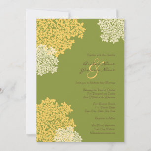 Convite para Casamento de Luar Anônimo e Verde