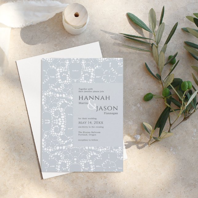 Convite para Casamento de Lugar Azul Dusty (Criador carregado)