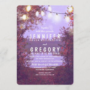 Convite para Casamento de Luzes de Lago e Cordas a