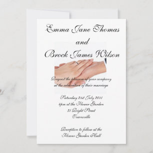 Convite para Casamento de Mãos