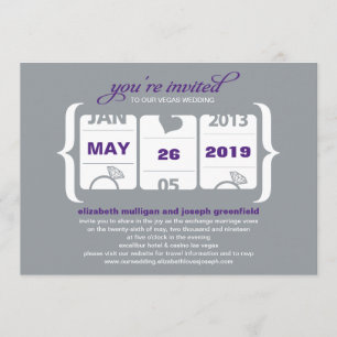 Convite para Casamento de Máquina de Slot