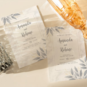 Convite para Casamento de Marble Elegante Moderno