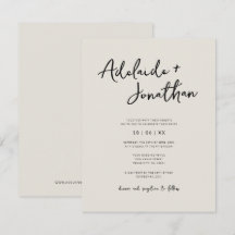Convite para Casamento de Marfim no Orçamento Mini