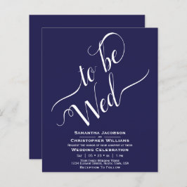 Convite para Casamento de Marinho Azul do ORÇAMENT