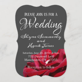 Convite para Casamento de Marsala Burgundy e Cinza