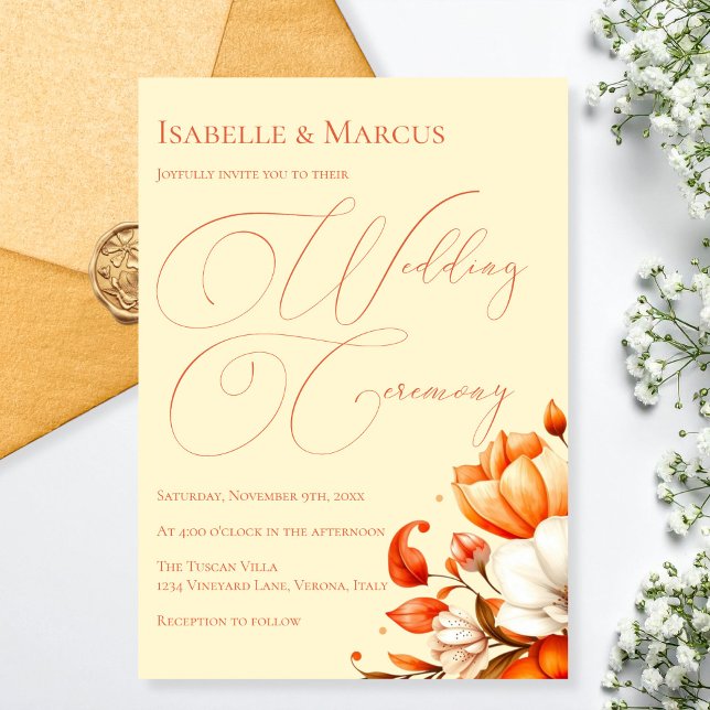 Convite para Casamento de Matizes Moles (Soft Sunset Hues Wedding Invitation)