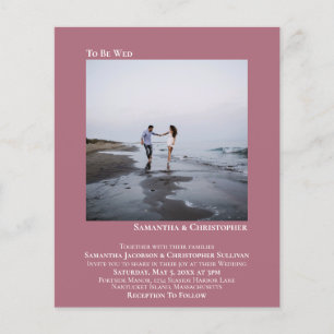 Convite para Casamento de Mauve BUDGET, Foto Minim