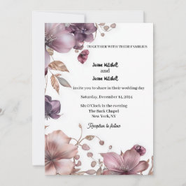Convite para Casamento de Mauve e Pony