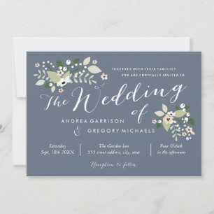 Convite para Casamento de Meadow Blooms