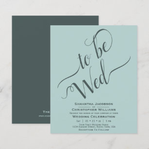 Convite para Casamento de Mint & Teal BUDGET Minim