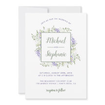 Convite para Casamento de Moldura de Wisteria de A