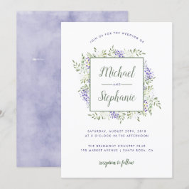 Convite para Casamento de Moldura de Wisteria de A