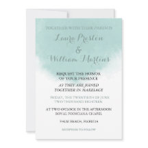 Convite para Casamento de Molercola Verde da Mint