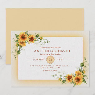 Convite para Casamento de Molusco de Girassol