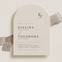 Convite para Casamento de Monograma do Parker