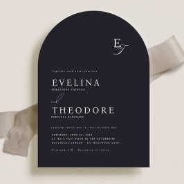 Convite para Casamento de Monograma do Parker