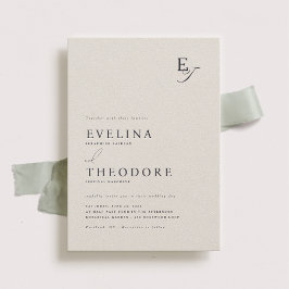 Convite para Casamento de Monograma do Parker