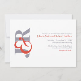 Convite para Casamento de Monograma Elegante Moder