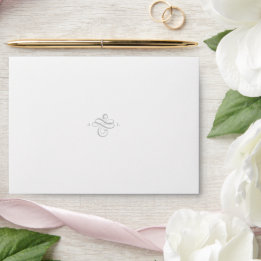 Convite para Casamento de Monograma Formal Clássic