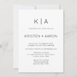 Convite para Casamento de Monograma Moderno