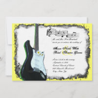 Convite Para Casamento De Música De Limão De Guita