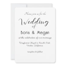 Convite para Casamento de Na moda Elegante Moderno