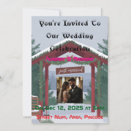 Convite para Casamento de Natal Personalizado