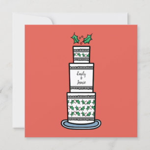 Convite para Casamento de Natal Personalizado
