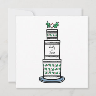 Convite para Casamento de Natal Personalizado