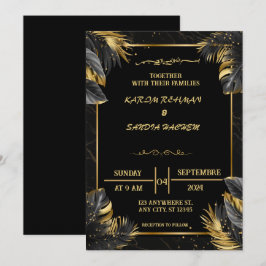 Convite para Casamento de Negra Branca e Negra Ele