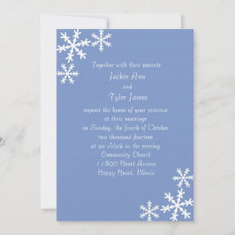 Convite para Casamento de Neve Flake