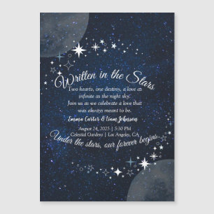 Convite para Casamento de Noite Estelar Celestial