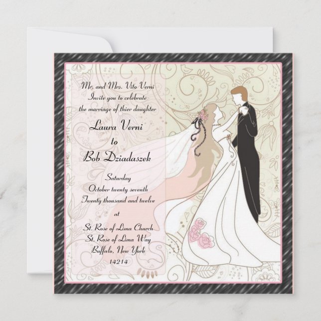 Convite para Casamento de Noiva e Casamento (Frente)
