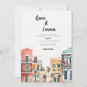 Convite para Casamento de Nova Orleans Louisiana
