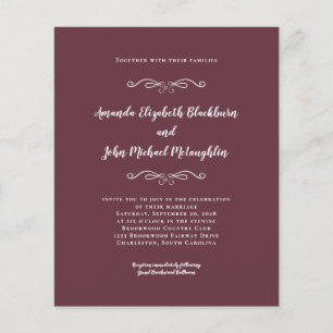 Convite para Casamento de Orçamento Branco Elegant