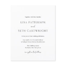 Convite para Casamento de Orçamento Clássico Elega