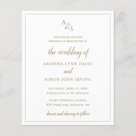 Convite para Casamento de Orçamento Elegante para 